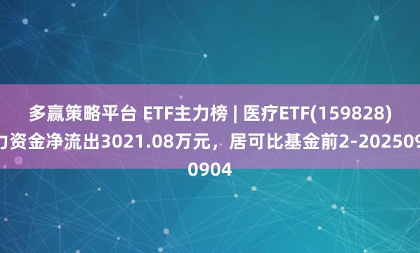 多赢策略平台 ETF主力榜 | 医疗ETF(159828)主力资金净流出3021.08万元,居可比基金前2-20250904