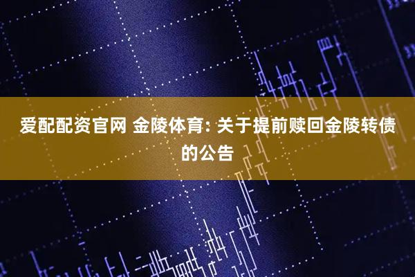 爱配配资官网 金陵体育: 关于提前赎回金陵转债的公告