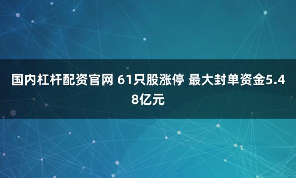 国内杠杆配资官网 61只股涨停 最大封单资金5.48亿元